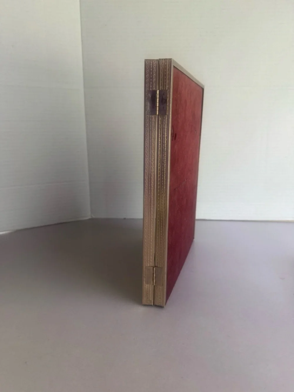 Vintage Brass Hinged Double Photo Frame